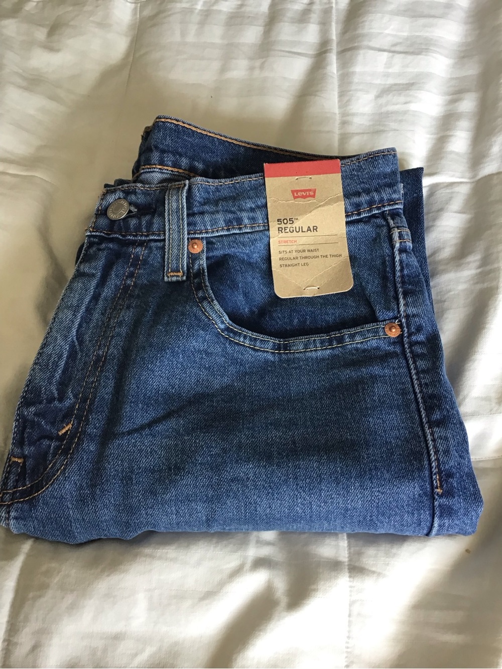 Levi's Men's Straight Jeans in Dark Blue Denim